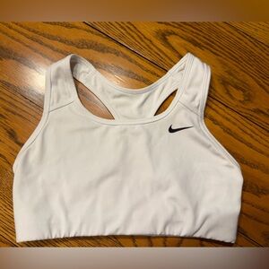 Nike White Dri Fit Racerback Sports Bra sz S